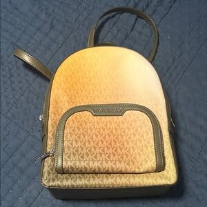 Michael Kors Gold and Olive Women's Backpack